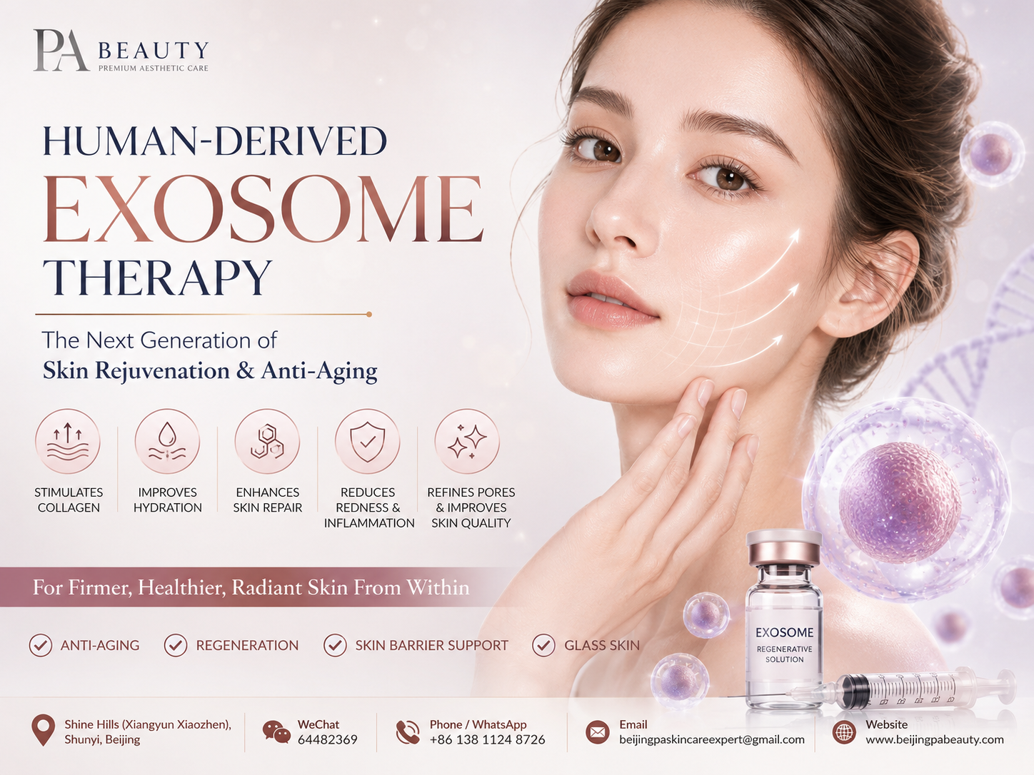 Human-Derived Exosome Therapy in Beijing | Exosome Mesotherapy for Anti-Aging & Glass Skin | PA BEAUTY