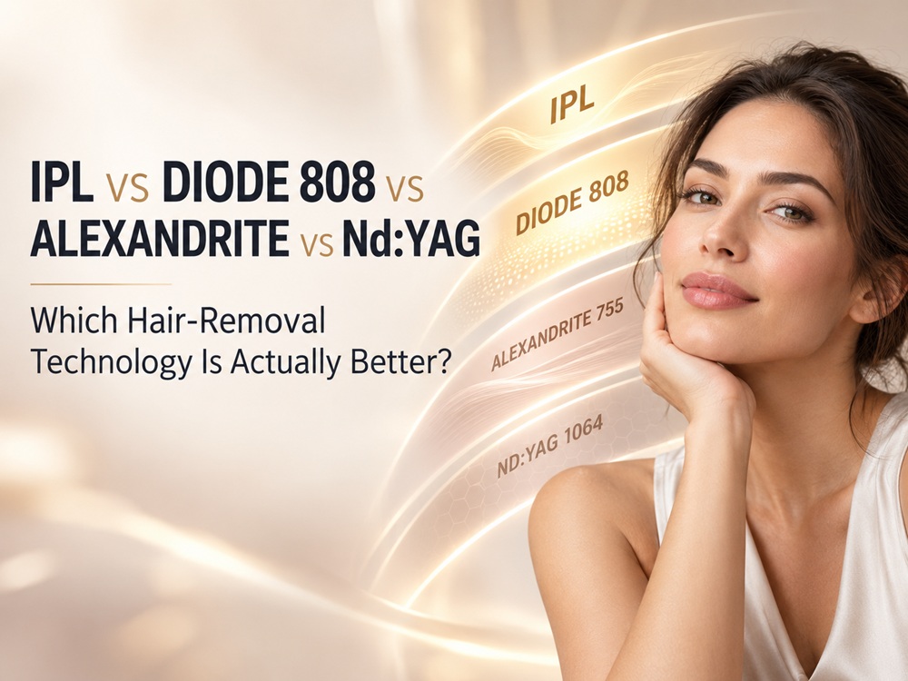 IPL vs Diode 808 vs Alexandrite vs Nd:YAG: Which Hair-Removal Technology Is Actually Better? IPL vs Diode 808 vs Alexandrite vs Nd:YAG: Which Hair-Removal Technology Is Actually Better?