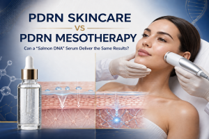 PDRN Skincare vs PDRN Mesotherapy: Can a “Salmon DNA” Serum Deliver the Same Results?