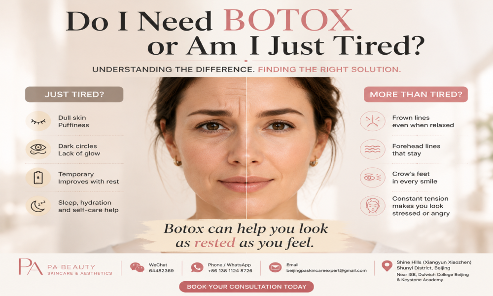 Do I Need Botox or Am I Just Tired? | Tired Face vs Botox Explained | PA BEAUTY Beijing