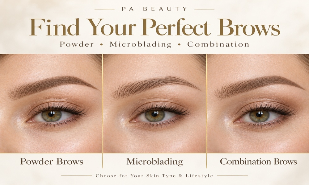 Powder Brows vs Microblading vs Combination Brows: Which One Is Right for Your Skin Type and Lifestyle?